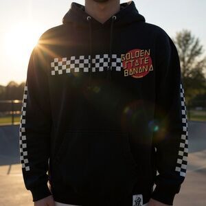 Golden State Banana Black Hoodie. Size Medium. Y2K